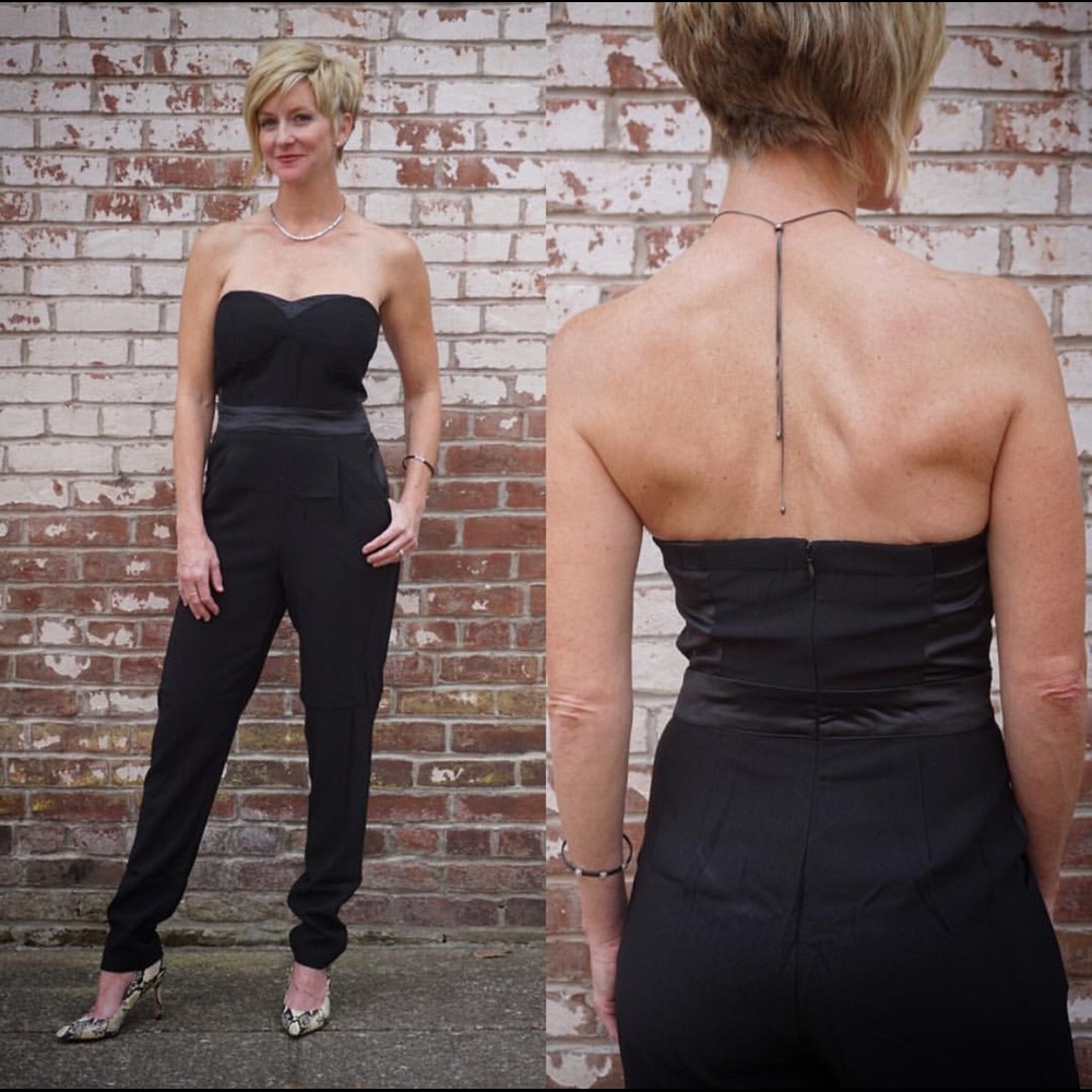 Black Strapless Jumpsuit